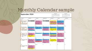 Employees Monthly Calendar Training [upl. by Odinevneib810]