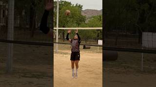 volleyballHow to upper pass volleyballWhat is the upper hand positionHow to overhead serve [upl. by Nimaynib]