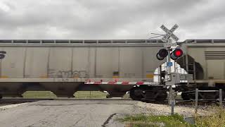 NS 1039 Leads Grain Train West  Rd 3 Railroad Crossing Leipsic OH [upl. by Malley623]