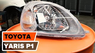 Hoe een vooraan koplampen vervangen op een TOYOTA YARIS P1 HANDLEIDING AUTODOC [upl. by Liponis]