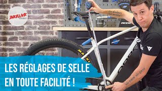 Mécanique VTT  réglez Hauteur  Recul  Inclinaison de la selle Tout pour éviter les douleurs [upl. by Acinelav400]