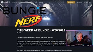 BUNGIE NERFS LAST WORD GJALLARHORN amp LORENTZ DRIVER TWAB NERF [upl. by Jenne854]