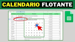 Insertar un CALENDARIO DESPLEGABLE en una celda de GOOGLE SHEETS [upl. by Sandon]