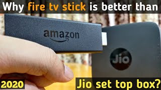 Fire tv stick vs jio set top box  comparison between fire tv stick and jio set top box [upl. by Haidabej302]