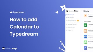 How to add a Calendar to Typedream [upl. by Methuselah418]