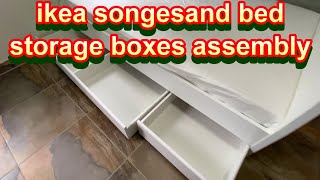 ikea songesand bed storage boxes assembly vor Askvoll 🛠 [upl. by Cathey87]