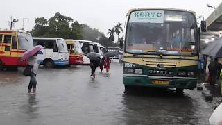 Ernakulam KSRTC Bus stand during 2018 Kerala floods [upl. by Valerlan]