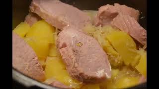 Rôti de porc demi sel choucroute recette cookeo [upl. by Veleda]