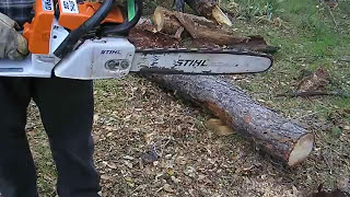 Stihl 026 Pro with 18quot Bar zipping thru wood like a hot knife thru butter [upl. by Carline]