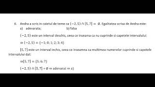 Evaluare Nationala clasa 8 Andra a scris in caietul de teme ca 25∩57 ∅ Testul 54 [upl. by Shurlock]