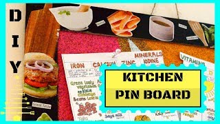 DIY KITCHEN PIN BOARD I Easy way of making Display Pin Board at Home I Frame Cork Board [upl. by Yllod639]