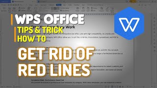 WPS Office Word How To Get Rid Of Red Lines [upl. by Uri]