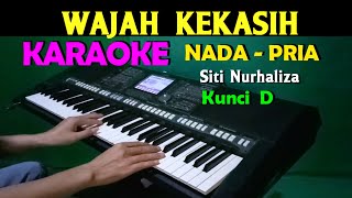 WAJAH KEKASIH  Siti Nurhaliza  KARAOKE Nada Pria HD [upl. by Nenney]