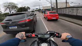 Pov Yamaha mt07 acelerando com a namorada na garupa [upl. by Mathre]