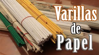 Como hacer varillas de papel explicación completa [upl. by Ahsiel]