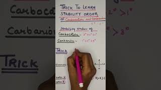 trick to learn carbocation amp carbanion stability order without any confusion in secCHEMFOCUSPOINT [upl. by Hoopen]