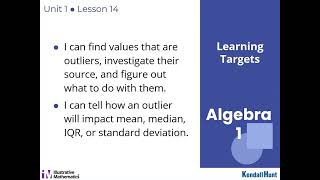 Algebra 1 Unit 1 Lesson 14 Outliers [upl. by Fem]