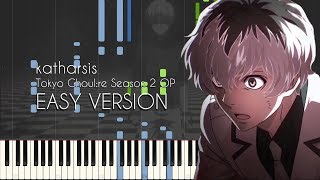 katharsis  Tokyo Ghoulre Season 2 OP  Piano Arrangement Synthesia EASYish VERSION [upl. by Perpetua]