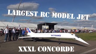 XXXL CONCORDE 16 LARGEST RC MODEL JET FLIGHT DURING JET POWER 2019 [upl. by Aridnere]