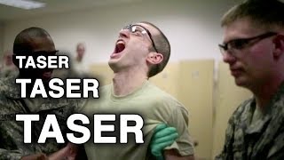 TASER Slowmo US Army Soldiers being Tased [upl. by Bac324]