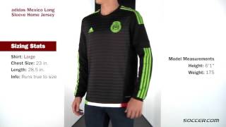 adidas Mexico Long Sleeve Home Jersey 2015 [upl. by Adela]