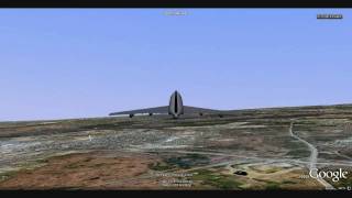 Boeing 747 in Google Earth Flight Simulator [upl. by Favata]