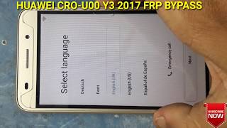 FRP BYPASS HUAWEI Y3 2017 CROU00 WITHOUT PC [upl. by Gay461]