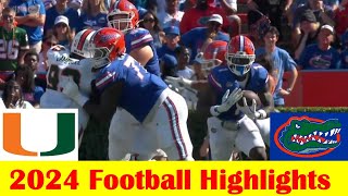 Miami vs Florida Football Game Highlights 8 31 2024 [upl. by Nilpik]