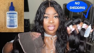 How To Seal Your Wefts  No More Shedding Weave REVIEW  DEMO [upl. by Saxet302]