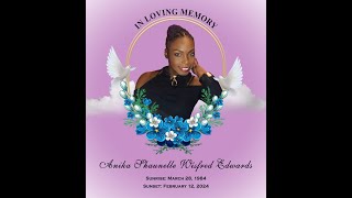 Celebrating the life of 39 year old Anika Edwards [upl. by Buchanan516]