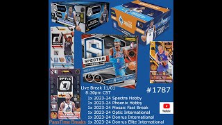 1101  202324 SPECTRA OPTIC MOSAIC NBA  6 Box Hobby Mix 1787 LIVE BREAK [upl. by Eniamreg]