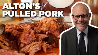 Alton Browns 5Star Pulled Pork Recipe  Good Eats  Food Network [upl. by Aihsakal]