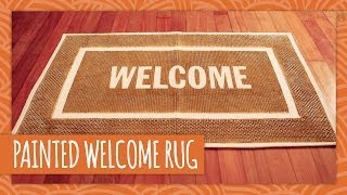 DIY Painted Welcome Rug  HGTV Handmade [upl. by Samuelson]