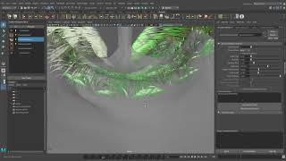 Ornatrix Maya V2 Beta Resolve Collisions operator and Bifrost Fluid [upl. by Llecrep]