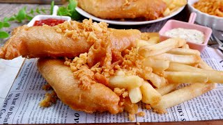 Secret to Making the Crispiest Fish amp Chips Ever 炸鱼薯条 Crispy Prawn Fritter Onion Ring Batter Recipe [upl. by Naig588]