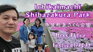 Ichikaimachi Shibazakura Park Moss Phlox Festival 2024  市貝町芝 ざくら公園 [upl. by Tamanaha]