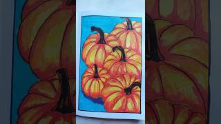 Markers art part 1  pumpkin 🎃🎃🎃 shorts drawing markers art [upl. by Siriso493]