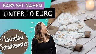 Kinderset unter 10€  nähen mit Interlock  Geschenk zur Geburt [upl. by Youngman]