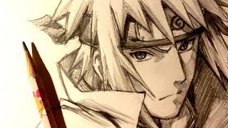 ASMR  Pencil Drawing 106  Minato Namikaze Request [upl. by Tav]