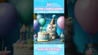 AUGURI SPECIALI BUON COMPLEANNO Teneri e divertenti cuccioli auguri gif compleanno cuccioli [upl. by Nilkoorb271]