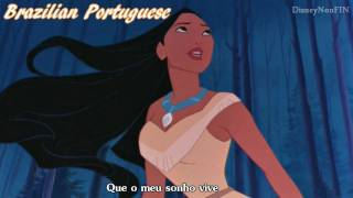 Pocahontas  Just Around The Riverbend  One Line Multilanguage HD [upl. by Akener998]