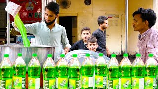 Hardworking Man Selling Pakola Milk Shake  Refreshing Green Street Drink  Street Food Pakistan [upl. by Ardnuek]