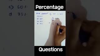 How to Find Percentage  How to Solve Percent Questions shorts percentage percentagetrick [upl. by Nwahsid]