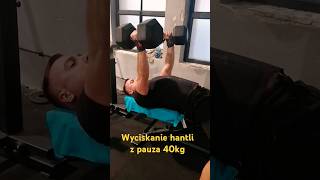 Wyciskanie hantli z pauza 40kg training [upl. by Inafit529]