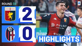 GENOABOLOGNA 20  HIGHLIGHTS  The Grifone end their season on a high  Serie A 202324 [upl. by Ahseeyt]