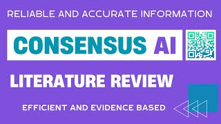 Literature Review Made Easy with Consensus AI [upl. by Dinsmore]