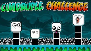 EL RETO CUÁDRUPLE ¿POSIBLE O IMPOSIBLE  GEOMETRY DASH 211  VRO [upl. by Flodur8]