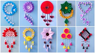 10 Unique Flower Wall Hanging  Quick Paper Craft For Home Decoration Easy Wall Mate DIY Wall Decor [upl. by Nollat914]