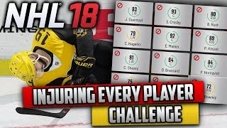 Is It Possible To Injure Every Single Player on the Opposing Team NHL 18 Challenge [upl. by Aisorbma]