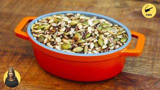 Healthy Roasted Seeds Mix  Cuisine with Kavita [upl. by Ahserak]